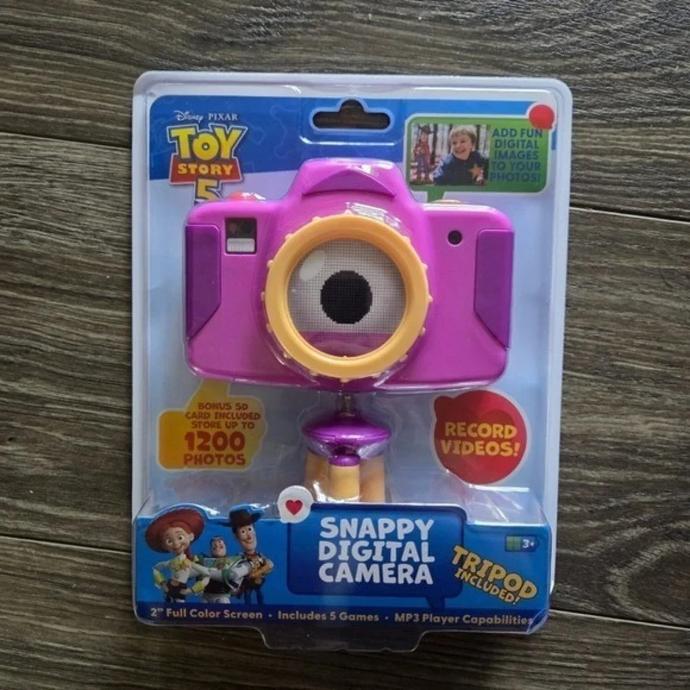Disney Pixar Toy Story 5 Snappy Digital Camera Purple Yellow Kids Camera NEW